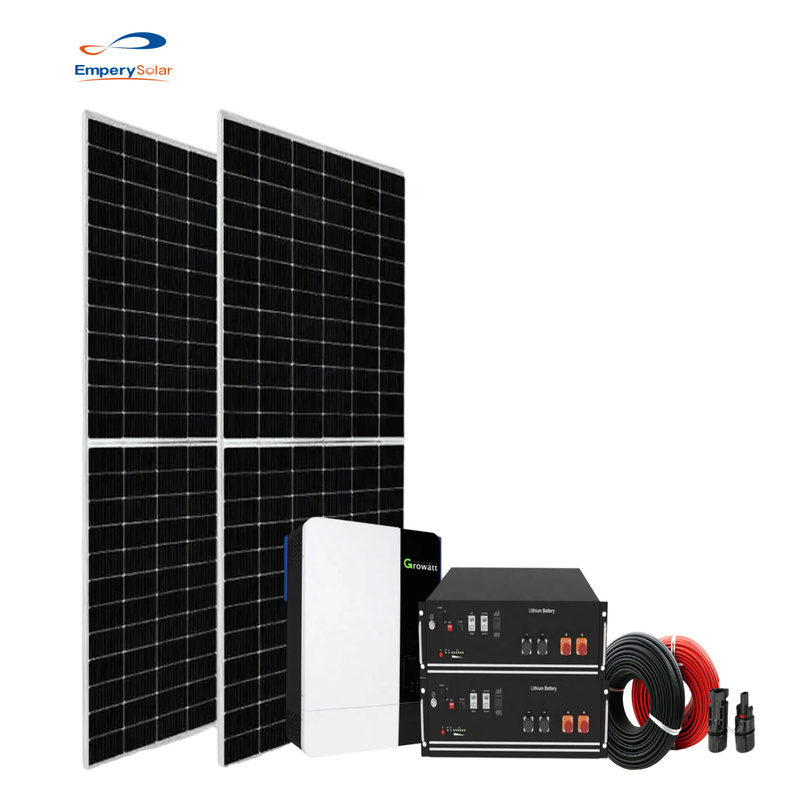 10KW Complete Hybrid Solar Power System with MPPT Controller Roof-Mounted 20KW Solar Heating Water Heater for Home Use