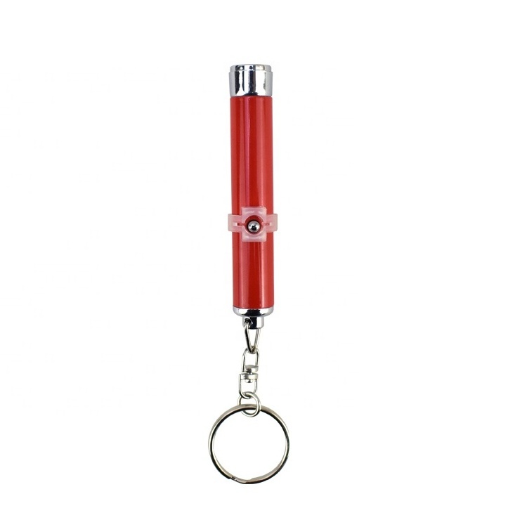 Hot selling promotional wholesale Laser pointer keychain with a LED,packed in a nice tin box