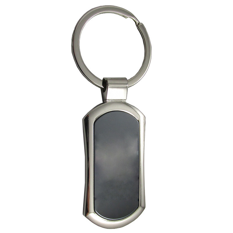 Amazon hot sell Custom keychains manufacturer Round Doublesided sublimation blank metal QR Code Keychain