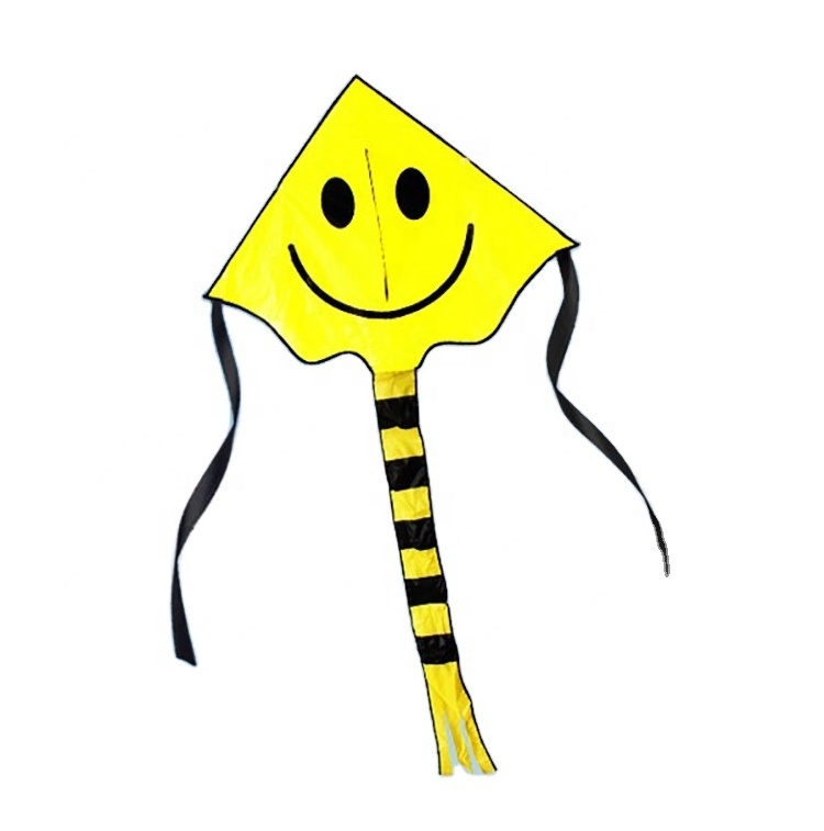 New Couples smiling face kite for Children Kids with Handle Line Outdoor Sports Flying Kites  115cm giveaway children's toy