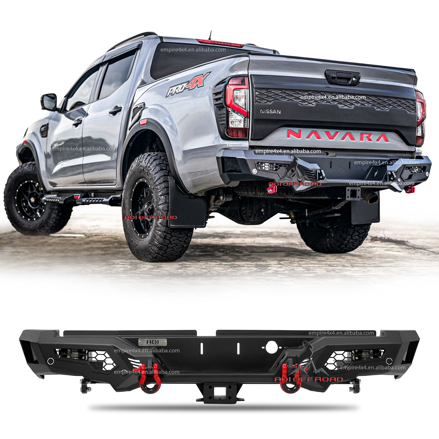 4x4 pickup off road Accessories bullbars Steel Front bumper Rear Bumper for Nissan NP300 FRONTINER PRO-4X 2021 2022 2023 2024