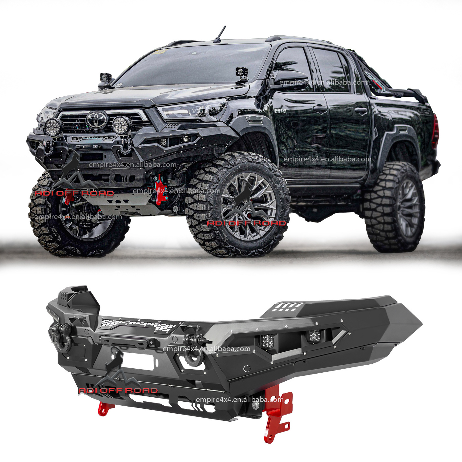 Top 4x4 Pickup BULL BAR Steel front bumpers rear bumpers  for -toyota hilux revo rogue Conquest vigo revo rocoo 2021 2022 2023