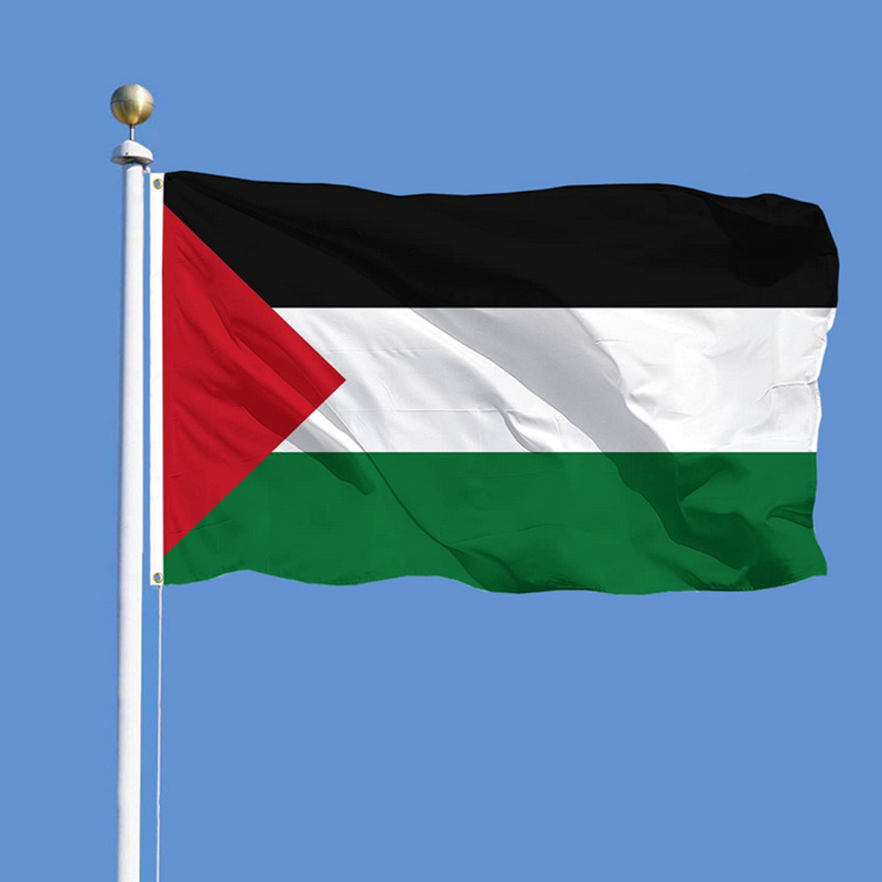 Wholesale cheap Palestine Flag good quality national flags Countries Banners Customized  Logo Printing Flags