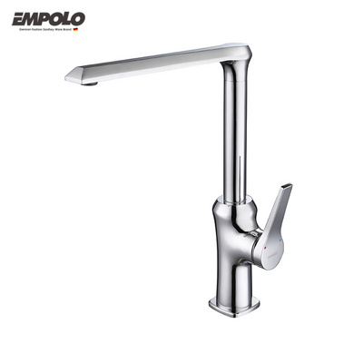 Empolo Luxury Single Handle Basin Faucets Sink Bathroom Solid Brass Health Mixer Water Tap Bridge Waterfall Kitchen Faucet