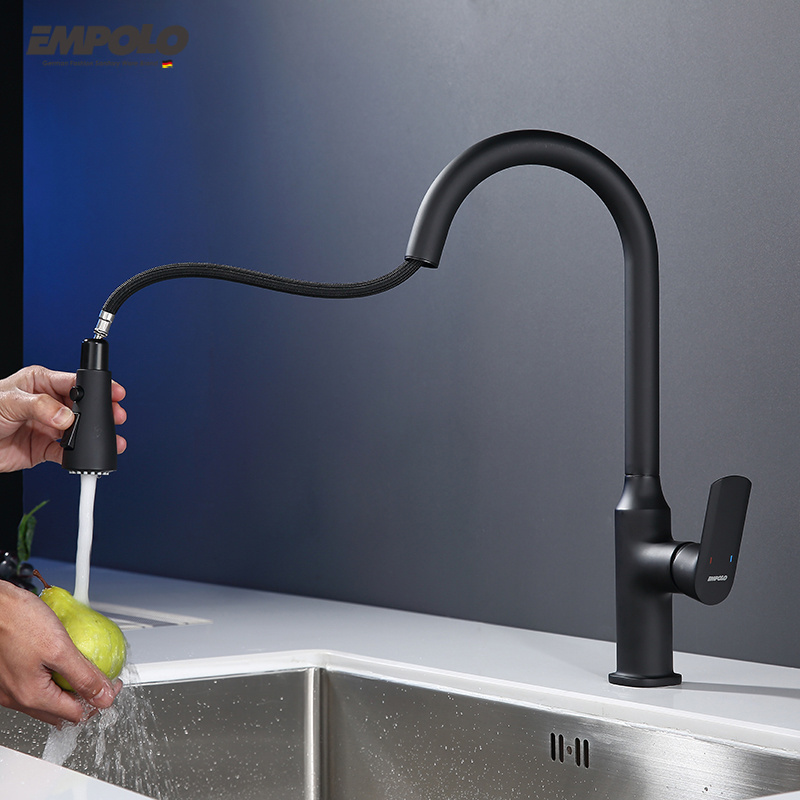 Manufacturer faucet kaiping high end faucet design tap 360 degree pull down restaurant kitchen sink basin mixer faucet