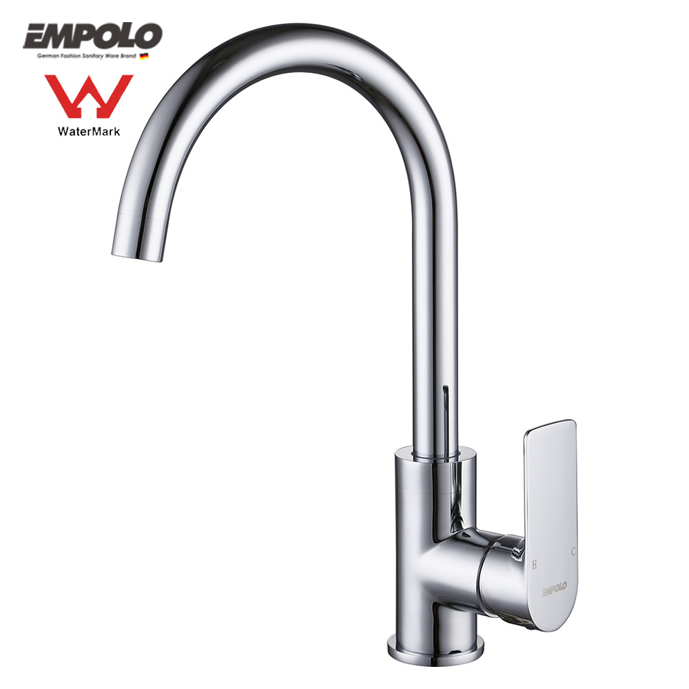 cheap single handle hot and cold water chrome kitchen faucet