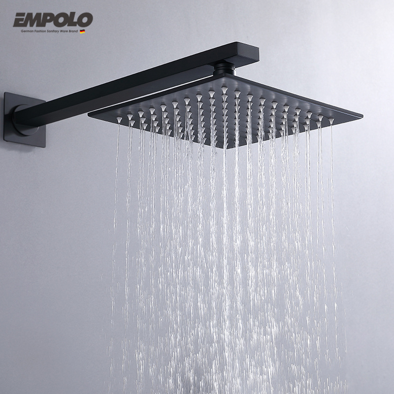 Empolo Wall Mounted Waterfall Faucet Sets Concealed Rain Mixers With Shower Head