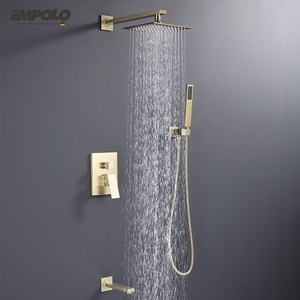 New Design uPC Shower of Concealed Bathroom Gold Shower Faucet Sets With Bathtub Faucet And Hand Shower