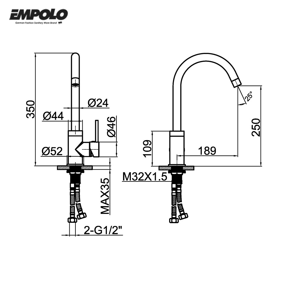 High Quality Kitchen Faucet Separate Outflow Matte Black Copper Vintage Kitchen Brass Faucet