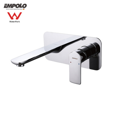 Modern Design Wall Mount Basin Mixer Chrome Single Handle Bathroom Faucet Tap Concealed Sink Faucet