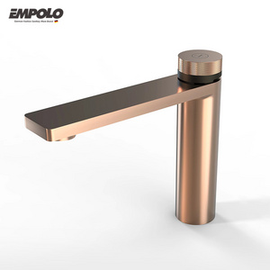 Empolo Basin Taps Lavatory Mixer Taps Gold Bathroom Faucet Gold Basin Faucet Cold and Hot Mixer Taps