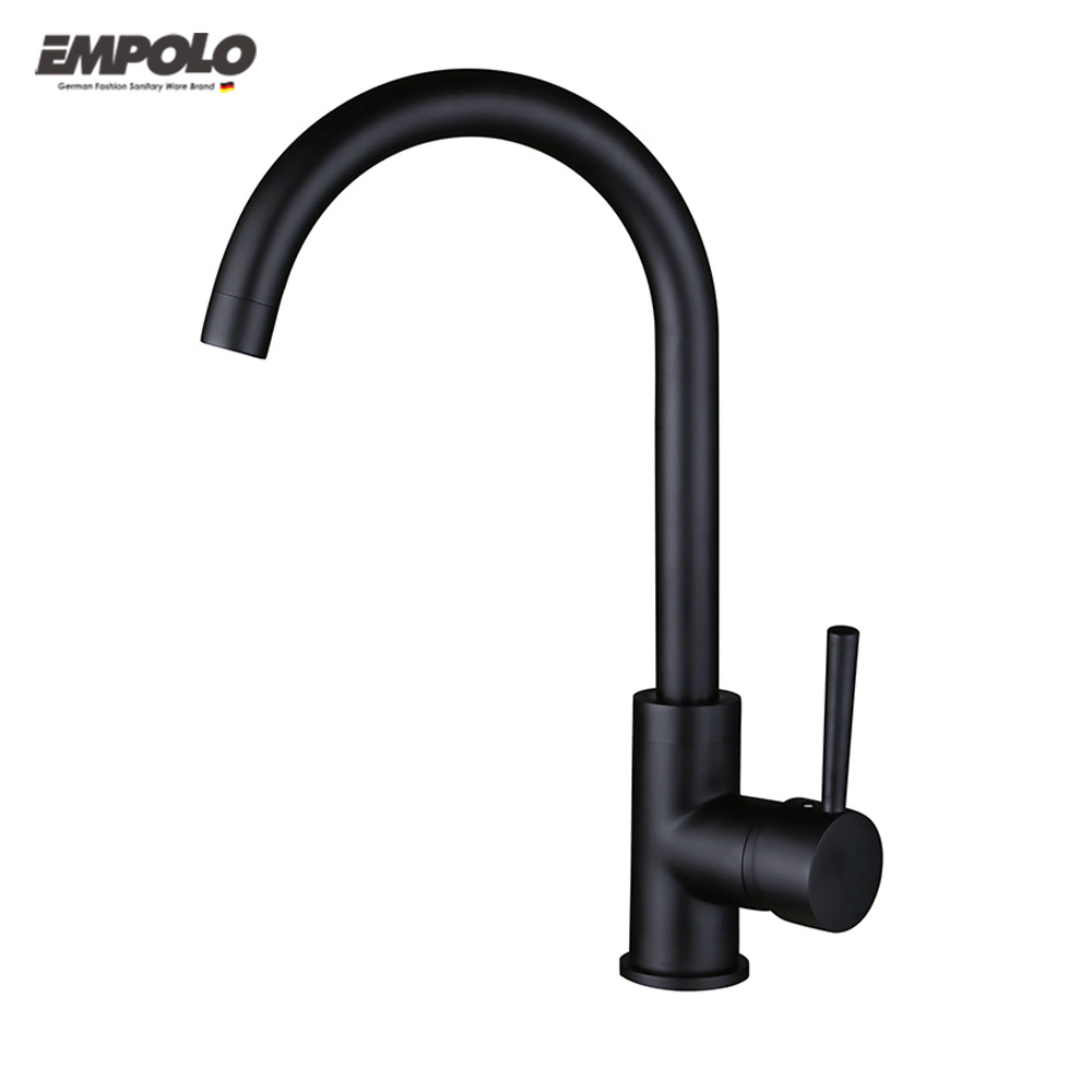 High Quality Kitchen Faucet Separate Outflow Matte Black Copper Vintage Kitchen Brass Faucet