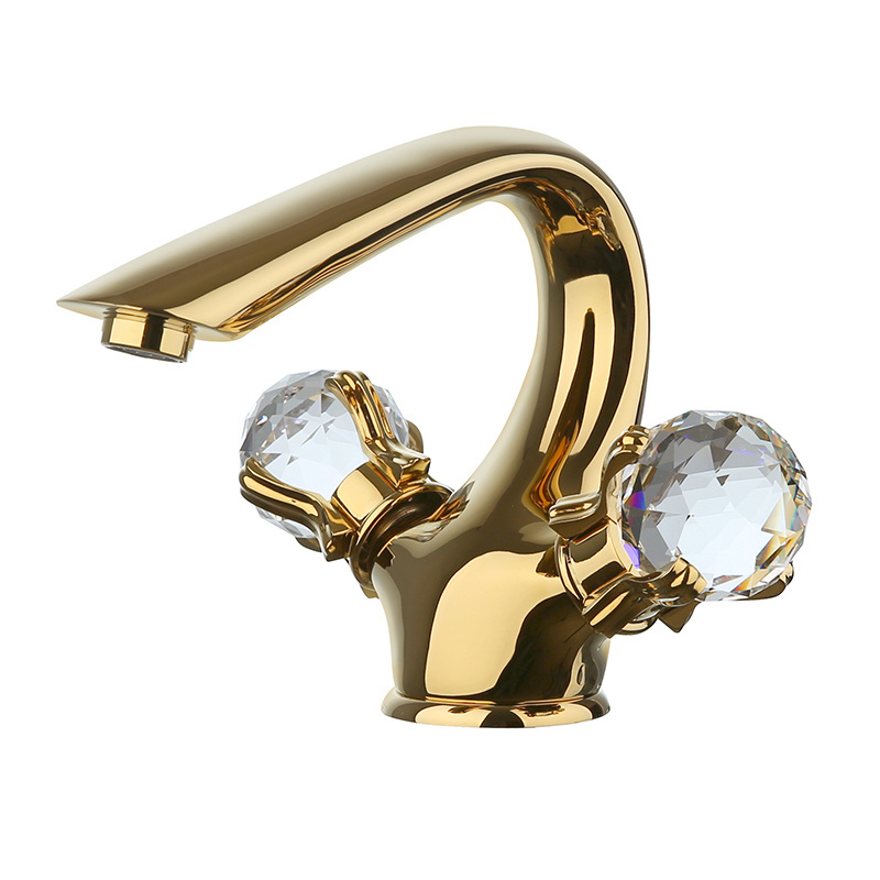 Empolo Brand Mixergold Venus Luxury Design Crystal Faucet Bathroom Gold Faucet Mixer