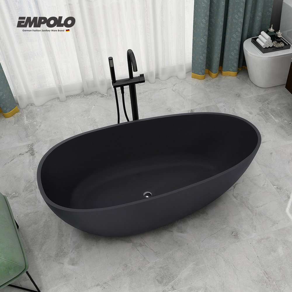 Unique wholesale large normal bathtub artificial stone solid surface soaking hammock bathtub