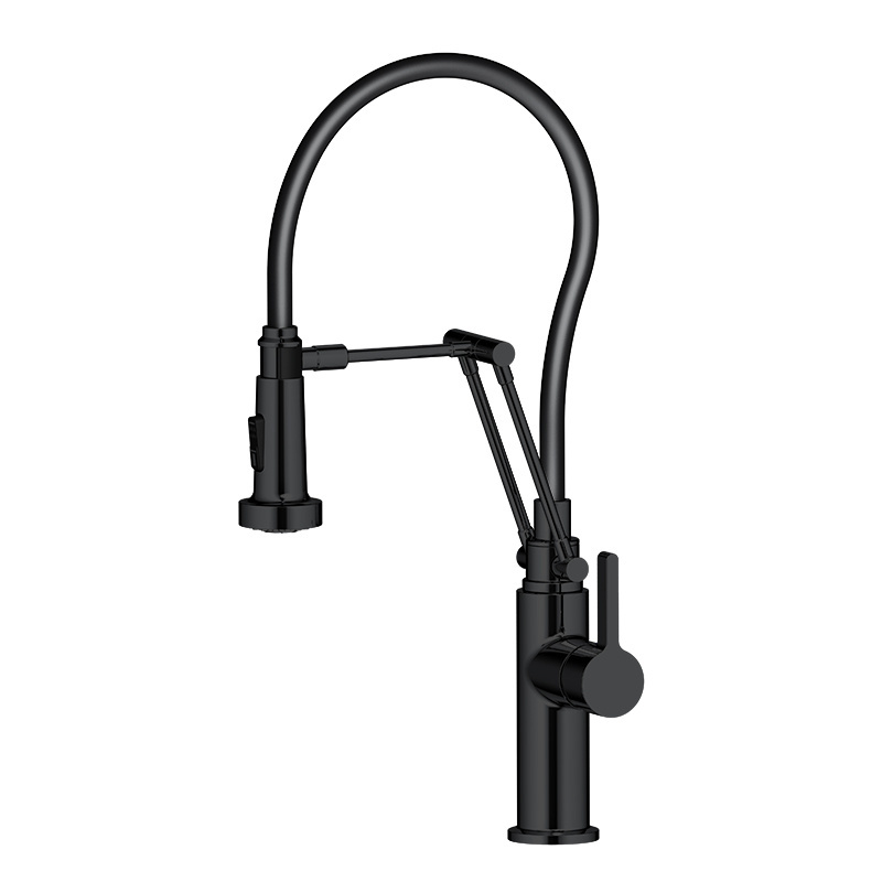 Empolo Waterhouse Kitchen Faucet Mixer Tap Sink Pull Down Bridge Faucet With Pull Out Spray