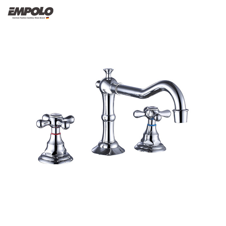 Vintage Faucet Antique Brass Kitchen Faucet Basin Tap Bathroom Water Silver Mixer Faucet