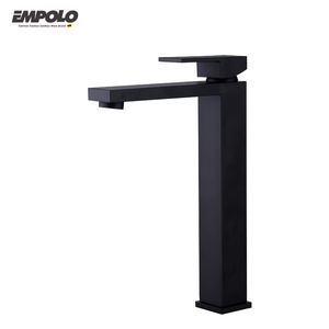 Modern UPC cUPC Matte Black Single Handle Brass Lavatory Bathroom Water Saving Wash Basin Mixer Taps Tall Faucet For Bathroom