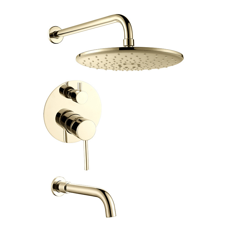 Sanitary Ware Antique Single Handle Brass Three-Piece Wall Mounted Conceal Upc Tub Chrome Brass Faucet Parts Shower