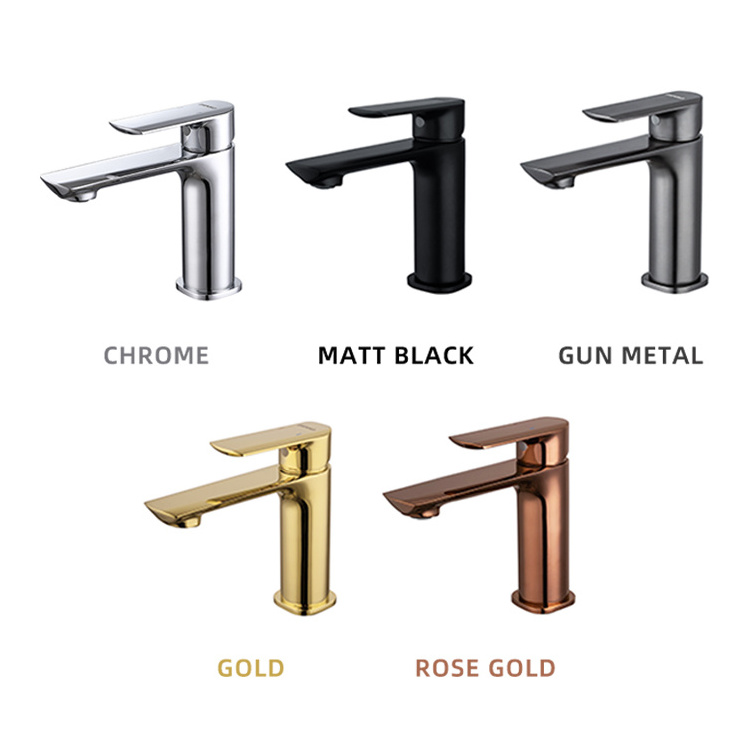 Empolobath chrome black rose brushed gold graphite color vanity cabinet basin faucet