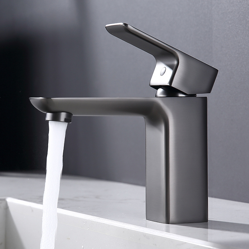 Basin Taps Faucet Black Mixer Tap Torneira De Banheiro Gun Black Brass Modern Single Handle Single Hole 5 Years Taps Ceramic