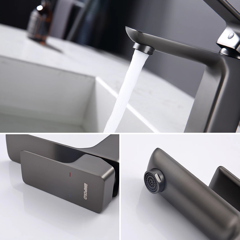 Basin Taps Faucet Black Mixer Tap Torneira De Banheiro Gun Black Brass Modern Single Handle Single Hole 5 Years Taps Ceramic