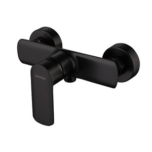 Empolo luxury brass single-lever shower mixer hotel black bathroom shower set faucet taps