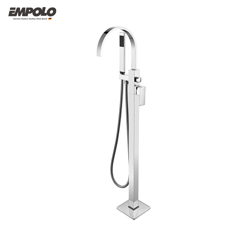 Empolo Hot and Cold Water Supplied chrome Finish Brass Freestanding UPC Bath Tub Faucet Mounted Shower Faucet