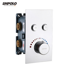 Empolo Modern Smart Chrome Single handle 2 Function brass concealed Thermostatic hot and cold Shower Mixer Diverter valve