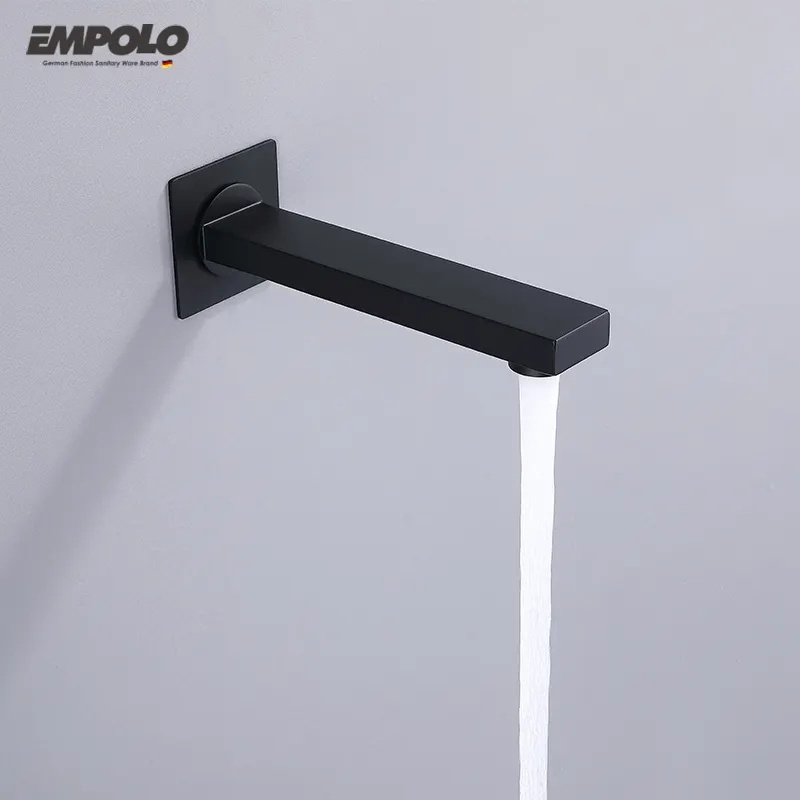 Empolo Black Bathroom Heads Shower System Bath & Shower Faucets Wall Mounted hotel Rainfall Concealed Shower Mixer Faucet Set