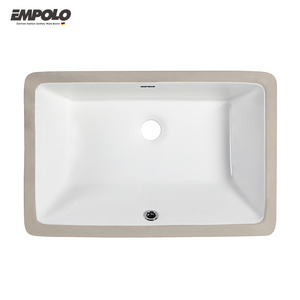 Empolo white bathroom vanity made in china ceramic basin rectangle under counter undermount sinks wash basin hotel basin sink