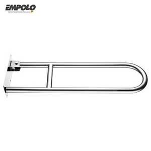 Empolo Bathroom Accessories Toilet Folding Flip up Swing up Disabled Stainless Steel Safety Armrest Handles Grab Bar for elder