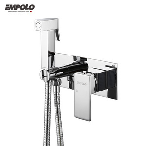 Empolo Single handle bathroom toilet chrome bidet faucet with nozzle and bidet tap and bidet mixer