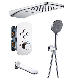 4 way thermostatic Temperature Mixing Anti-scalding control mixing faucet shower mixer tap valve diverter