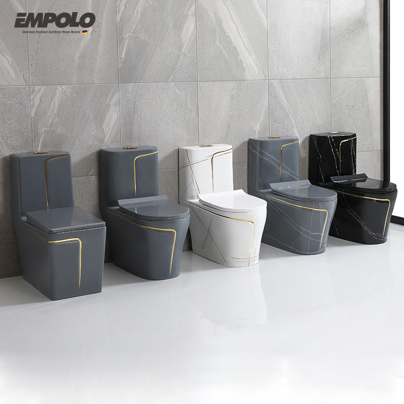 Empolo Luxury Sanitary ware manufacturer hotel bathroom ceramic wc toilet color one piece toilet bowl