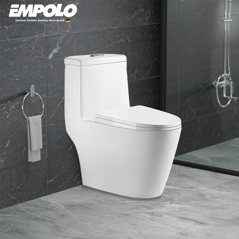 Empolo Luxury Ground WC Fur Bauschtel Toilet Bowl Sanitary Ware One Piece Toilet Sets Hotel Bathroom Use Ceramic Toilets