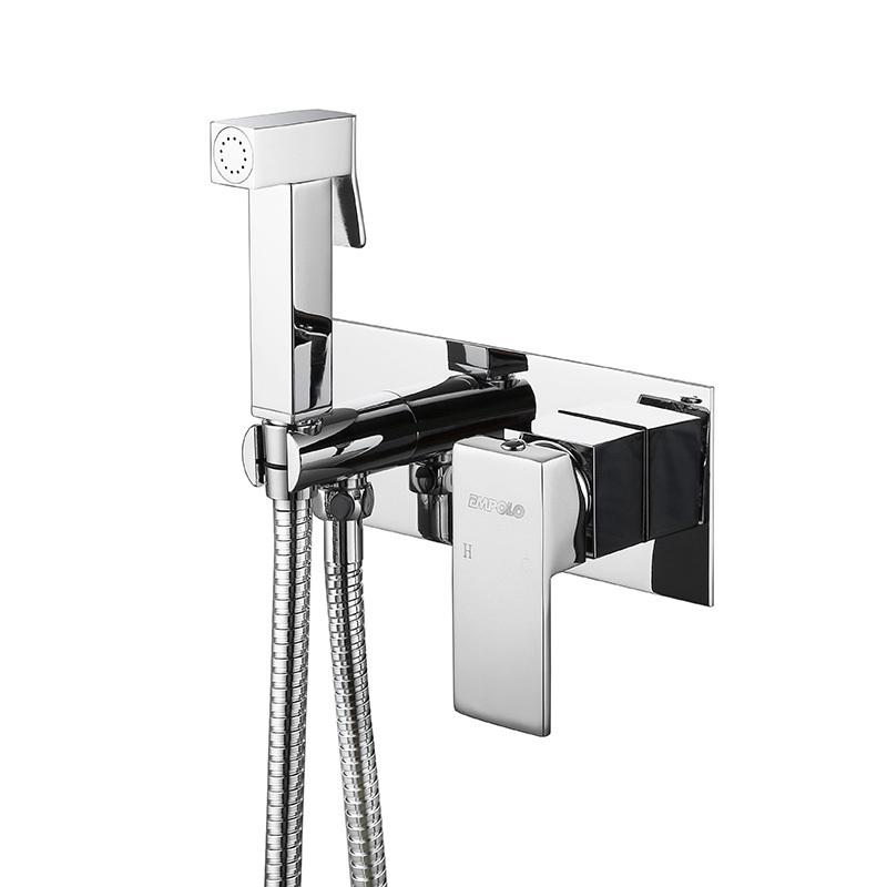 Empolo Single handle bathroom toilet chrome bidet faucet with nozzle and bidet tap and bidet mixer