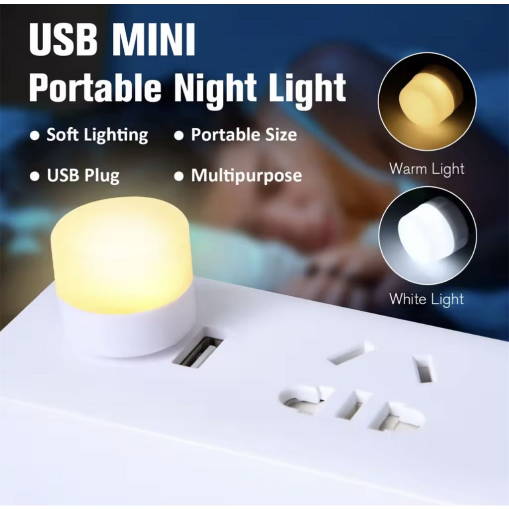 Mini USB Plug Lamp 5V 1W Super Bright Eye Protection Book Light Computer Mobile Power Charging USB Small LED Night Light