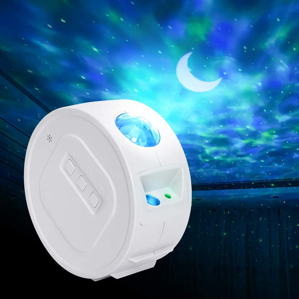 LED Laser Star Moon Projector Nebula Lamp Sound Control Starry Sky Night Light Projector