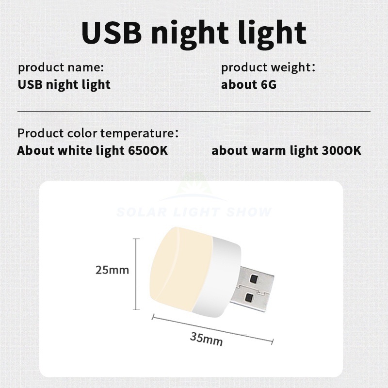 Mini USB Plug Lamp 5V 1W Super Bright Eye Protection Book Light Computer Mobile Power Charging USB Small LED Night Light