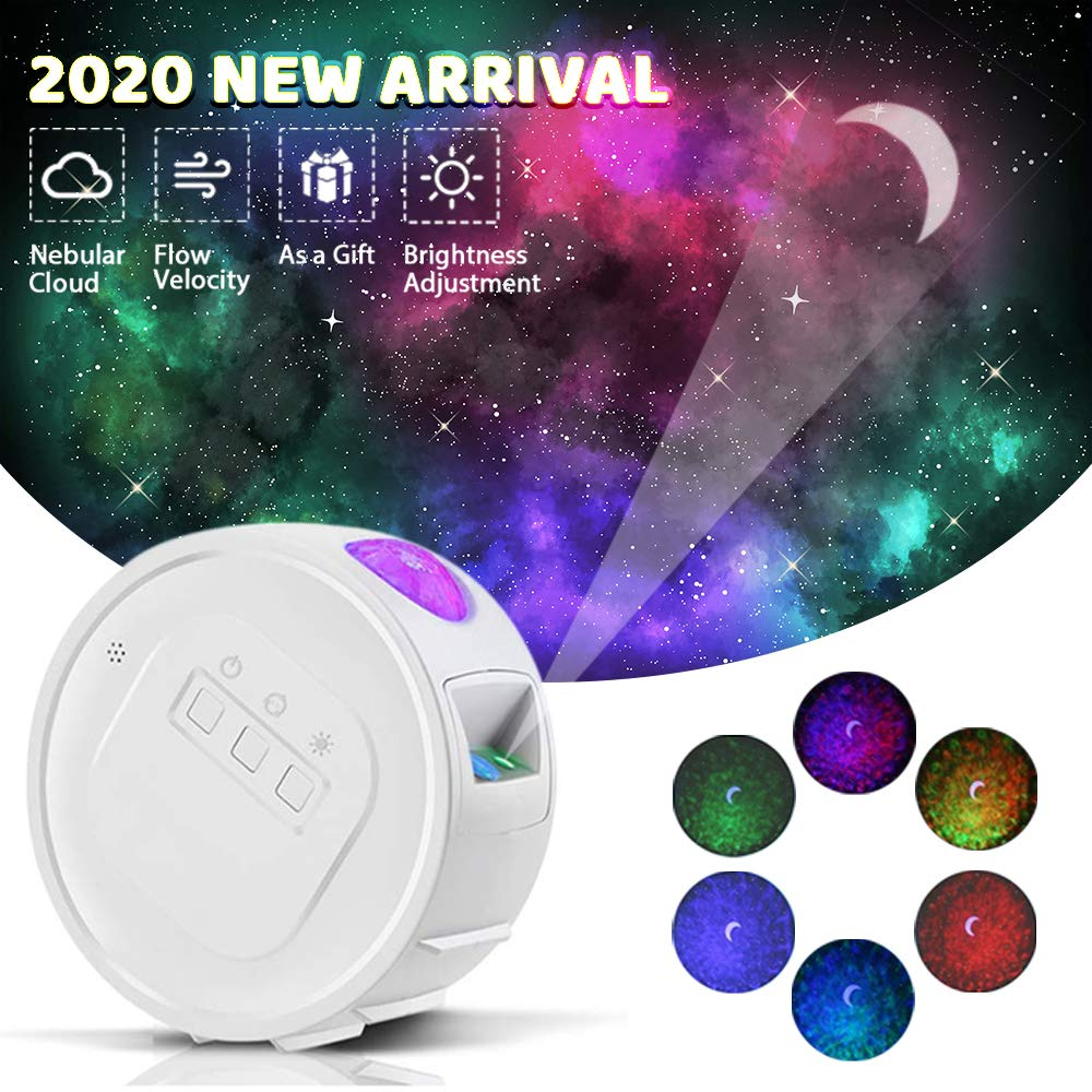 LED Laser Star Moon Projector Nebula Lamp Sound Control Starry Sky Night Light Projector