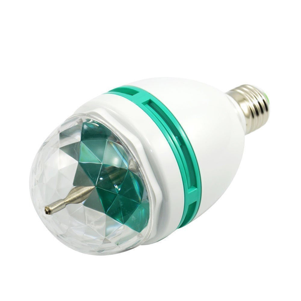 ABS 3*1W RGB Full Color LED Rotating Bulb Light AC90-240V E27 Crystal Ball Lights