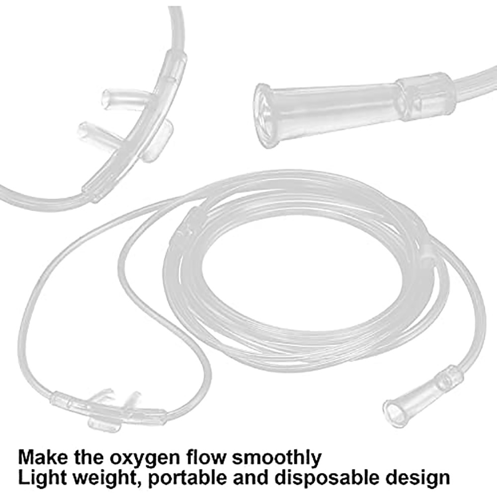 Universal Disposable High Flow Nasal Oxygen Cannula, PVC Nasal Oxygen Tube, Oxygen Hose Tubing with Tapered Nasal Prongs