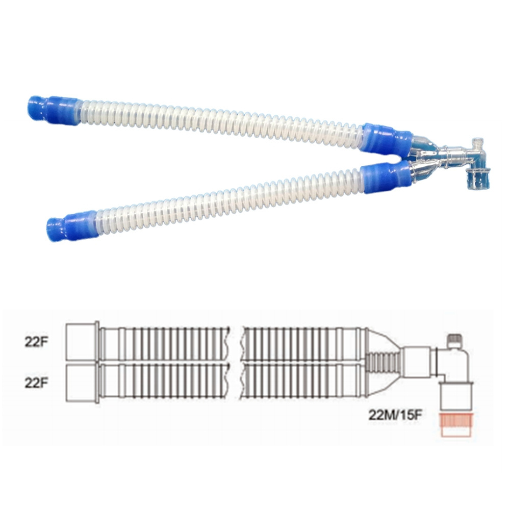 Reusable Corrugated Tube, Anesthesia Breathing Machine Circuit Tube,  Silica Gel Threaded Pipe Circuits Equipment