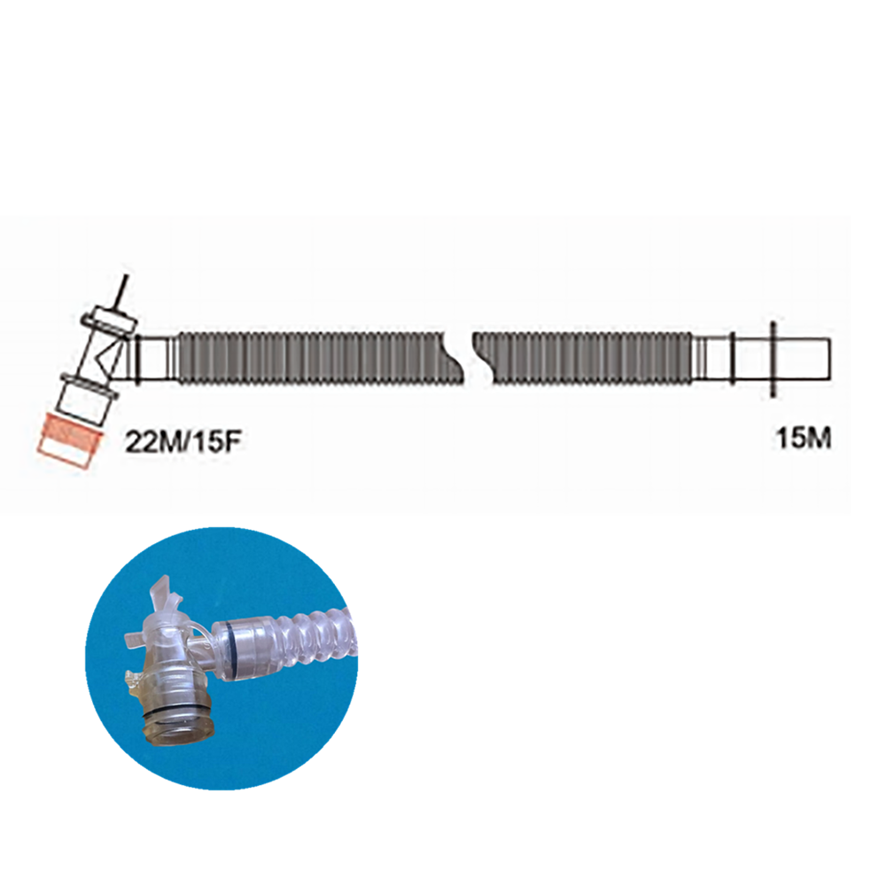 Taiwan Yanda Reusable Silicone 22mm Medical L-type Circuit Tracheostomy Elbow Catheter High Temperature Sterilization