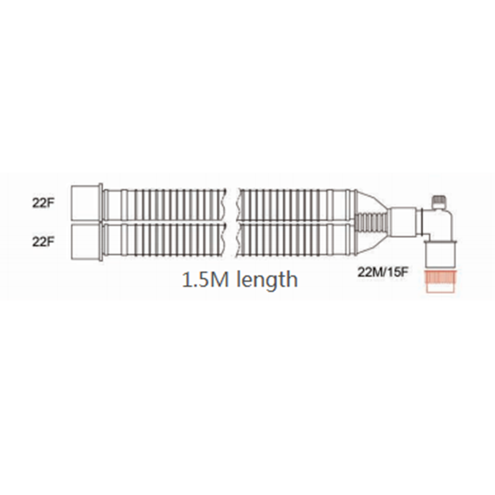 Disposable Clear Medical Breathing Circuit High Temperature Sterilization Gel Threaded Pipe Corrugated Tube