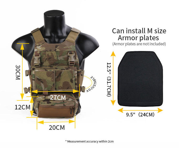 Emersongear 500D Cordura Outdoor Equipment Gilet Mimetico Camouflage Plate Carrier Tactical Plate Vest