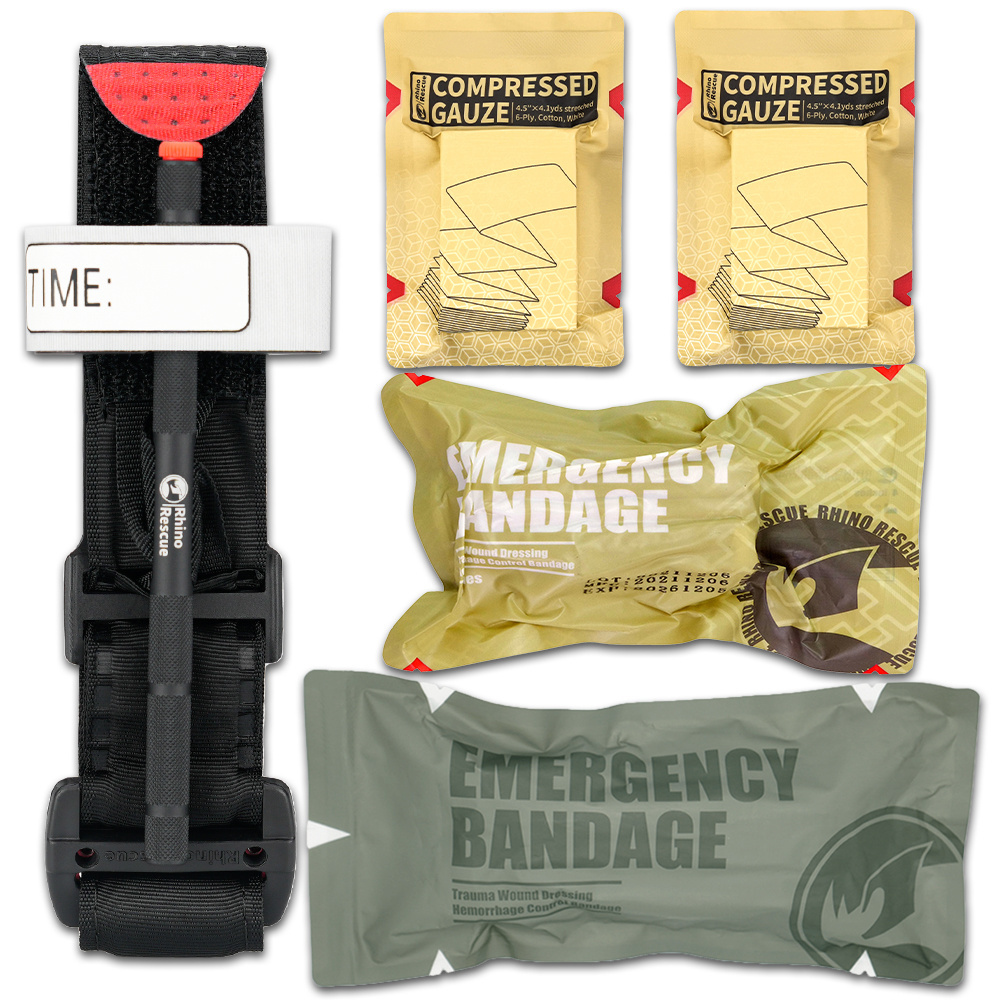 Rhino Rescue Israeli Bandage Medical Tourniquet Emergency Trauma Kit First Aid Tactical Survival Gear