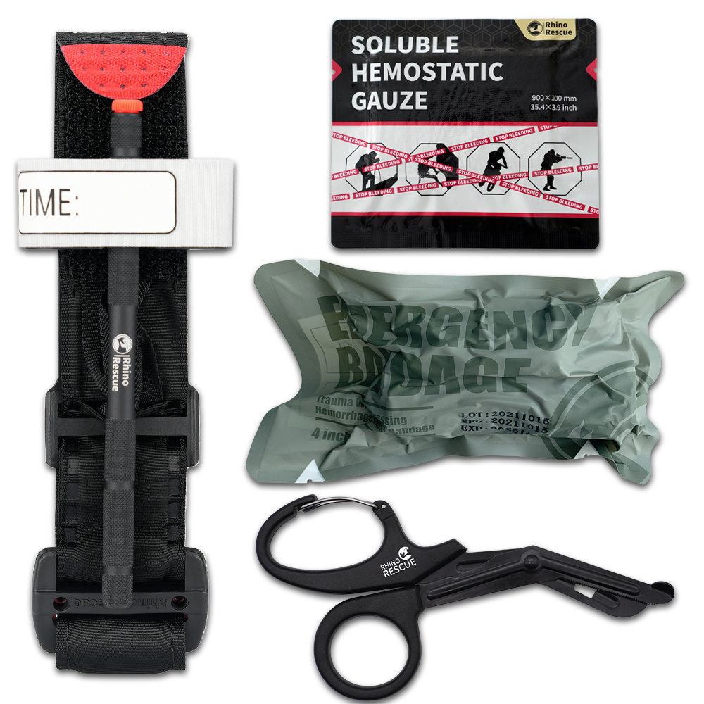 Rhino Rescue Israeli Bandage Medical Tourniquet Emergency Trauma Kit First Aid Tactical Survival Gear