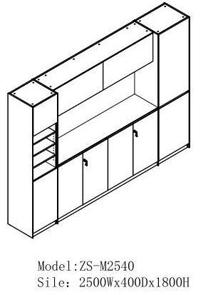 Cabinet Simple Design Wooden Office File Rack Filling Cupboard