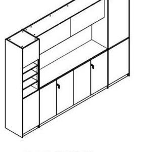 Cabinet Simple Design Wooden Office File Rack Filling Cupboard